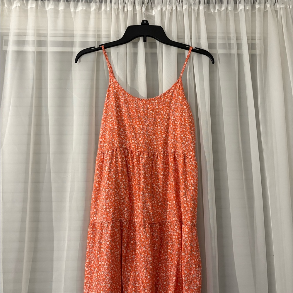 SO Orange Floral Mini Dress